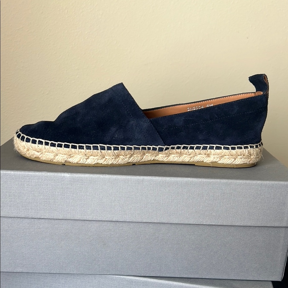 Aquatalia Blue Espadrilles with Braided Trim
